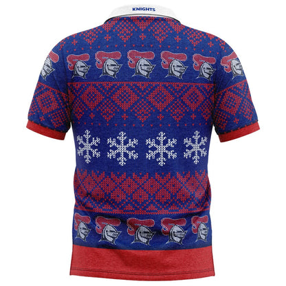 Newcastle Knights NRL Xmas Polo Shirt