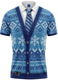 NSW Blues NRL State of Origin Xmas Polo Shirt