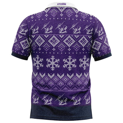 Melbourne Storm NRL Xmas Polo Shirt