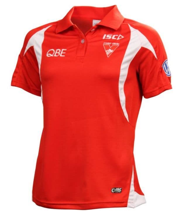Sydney Swans Adult AFL 2021 Trax Off Road Camping Polo Tee Shirt 