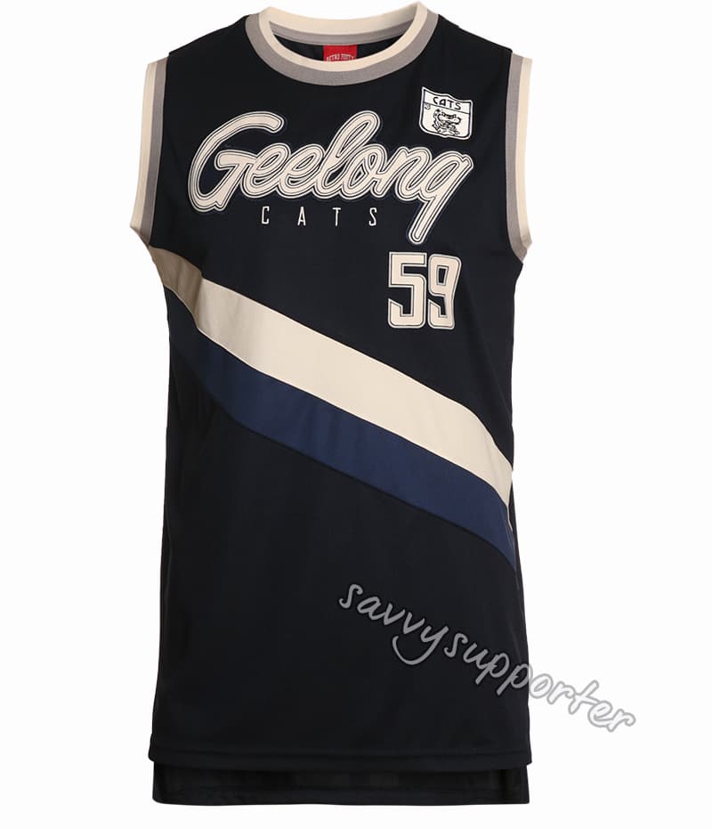 Geelong Cats 2018 AFL Run Out Tee Shirt Sizes S-2XL BNWT 