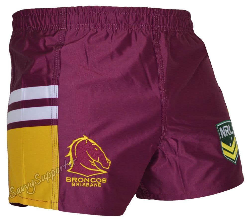 Brisbane Broncos NRL Training Shorts Adults and Kids Sizes Available BNWT 
