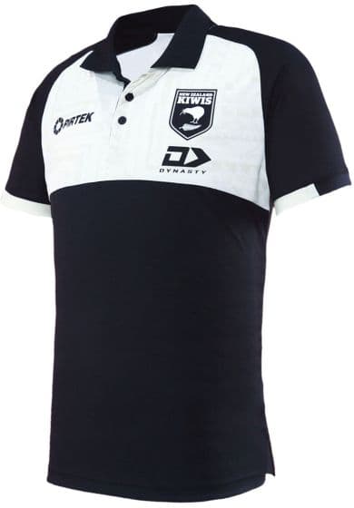 新品未使用★ラグビー ニュージーランドキウイズ ホームシャツ(macron)M New Zealand Kiwis 2025 NRL Mens Black / White Media Polo