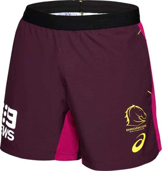 pink broncos training shorts