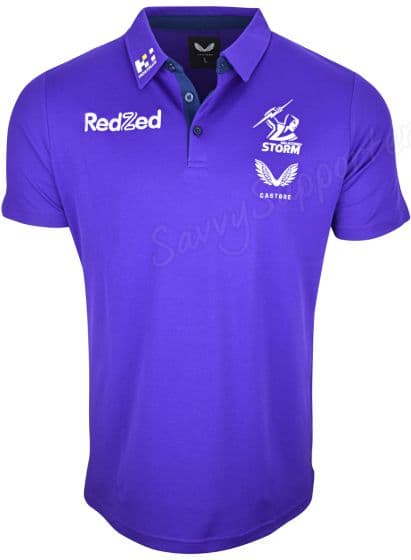 Melbourne Storm 2021 NRL Mens Players Polo Shirt JCMSMTRMP1P SavvySupporter