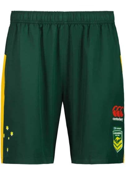 Mens 2022 Australian QA007269 Kangaroos | SavvySupporter Green Shorts | Gym