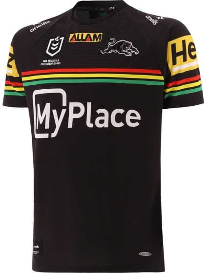 Penrith Panthers 2024 NRL Mens Home Jersey TEAM J18 0 PEN BKGY24 SavvySupporter