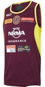 【海外Mサイズ】NRL ブリスベン・ブロンコス トレーニングシングレット BRISBANE BRONCOS TRAINING SINGLET | Men | Performance Black