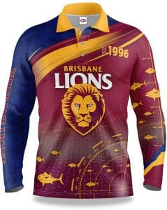 Brisbane Lions 2022 AFL Mens Fishing Shirt, AFLBL81EA22