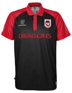 St George Dragons 2023 NRL Mens Players Polo Shirt DR23MPP SavvySupporter