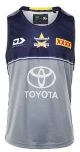 2023 QLD Cowboys Mens Training Singlet - Team Rhapsody