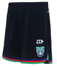 New Zealand Warriors 2024 NRL Mens Black Gym Shorts (Zip Pockets), NWSHM24011