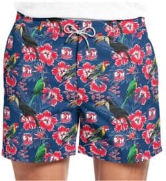 Sydney Roosters NRL Hibiscus Tropical Flower Hawaiian Shirt Gift