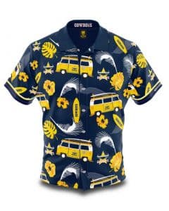 NRL 2020 Hawaiian Button Up Polo Shirt Adult Brisbane Broncos 