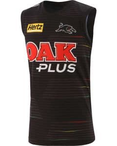 O'Neills Penrith Panthers 2022 NRL Rugby Mens Training Singlet Vest Black 