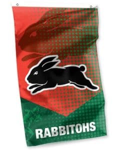 South Sydney Rabbitohs NRL Car Flag 30 cm x 49 cm 2 Flags for 1 Price!