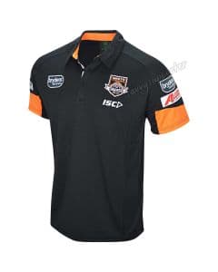 T9 Wests Tigers NRL 2019 Players ISC Media Polo Shirt Sizes SMALL & MEDIUM ONLY 