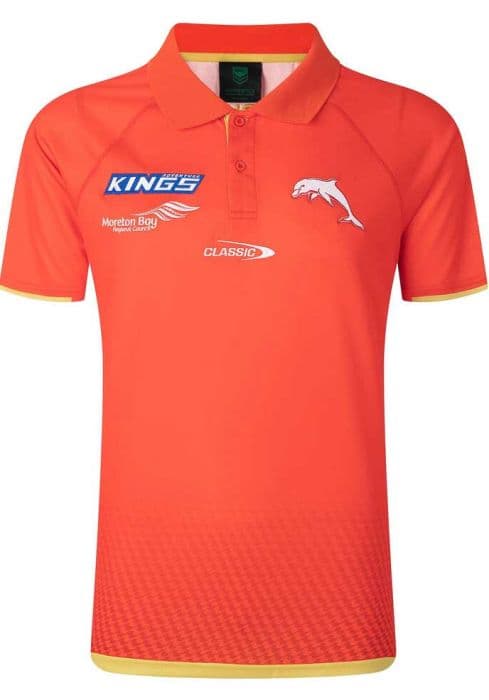 Dolphins Players Polo Shirt Sizes XS 7XL Red NRL Classic In Stock Now 