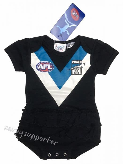 Port Adelaide Power AFL Footysuit Girls Dress Toddler Kid 
