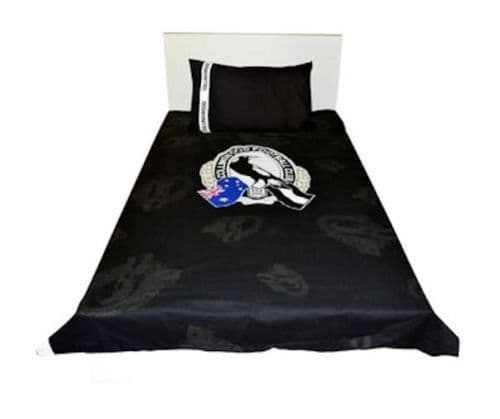 Collingwood Magpies AFL SINGLE Bed Quilt Doona Duvet Cover Set NEW 2021 