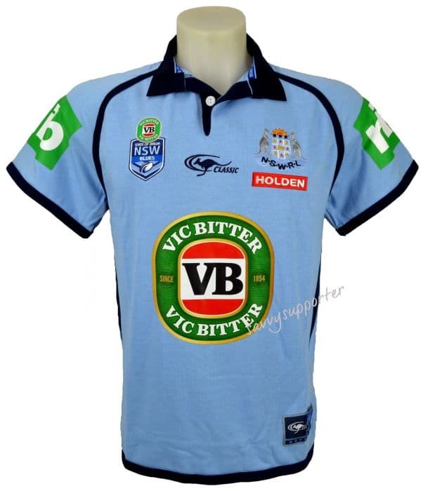 New South Wales Blues State Of Origin 2005 Retro Jersey Adults Sizes S-5XL! 