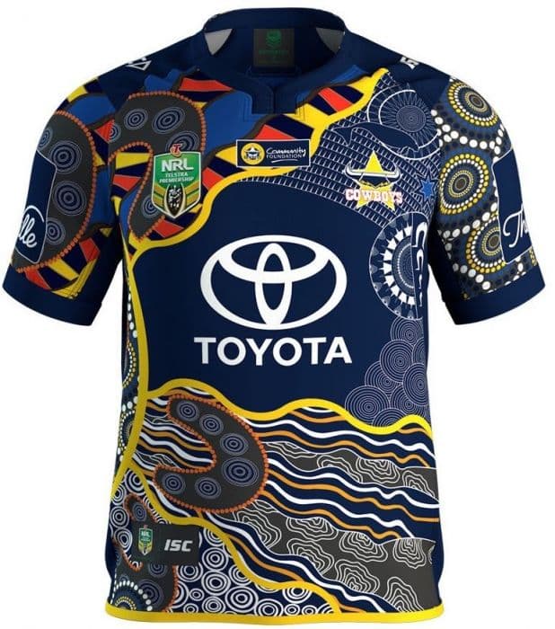 Details about   North Queensland Cowboys Indigenous Jersey Small Kids 6 & 8 NRL ISC SALE 19 