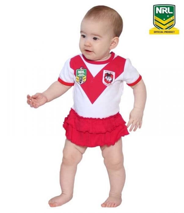NRL Footysuit Girls Dress Toddler Kid St George Illawarra Dragons 