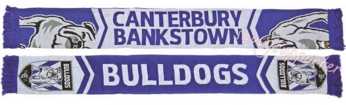 Canterbury Bankstown Bulldogs NRL Cleave Reversible Jacquard Scarf! 