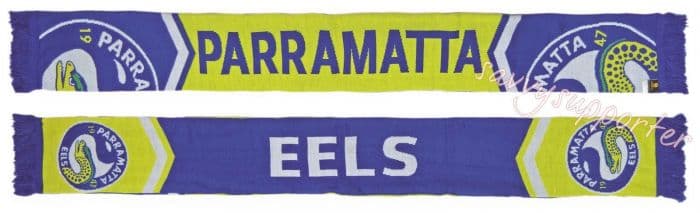 Parramatta Eels NRL Cleave Reversible Jacquard Scarf with tassels! 