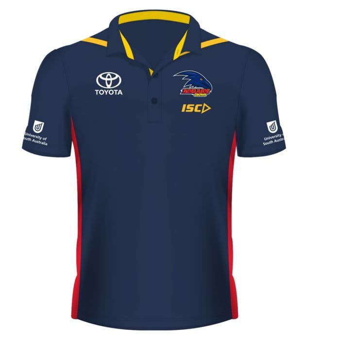 Adelaide Crows AFL ISC Players Navy Polo Shirt Size S-5XL T8 