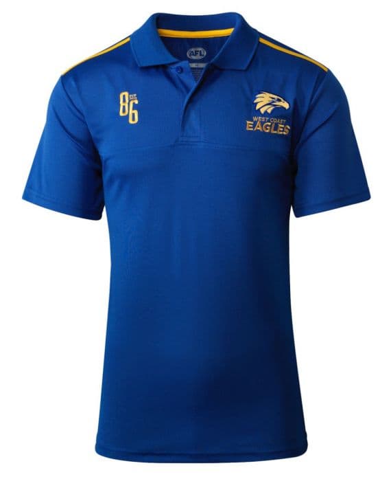 West Coast Eagles 2020 AFL AFL Mens Premium Polo Shirt Sizes S-5XL BNWT 