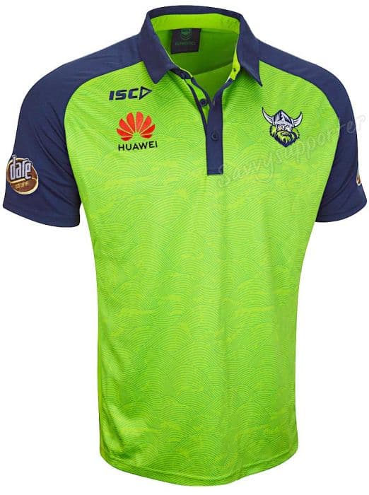 Mens Canberra Raiders Rugby League NRL 2021 Media Polo Shirt 
