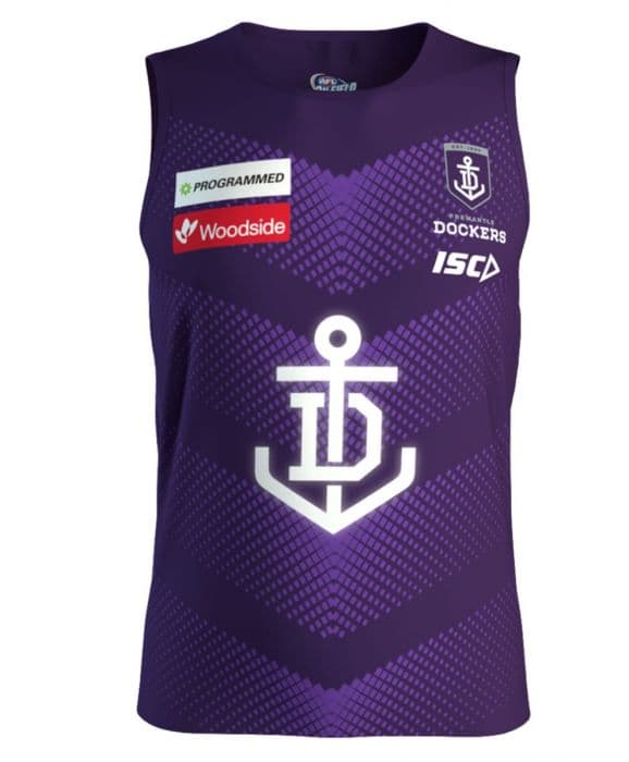 Fremantle Dockers Performance Polo Shirt Size Small Purple AFL ISC 19 