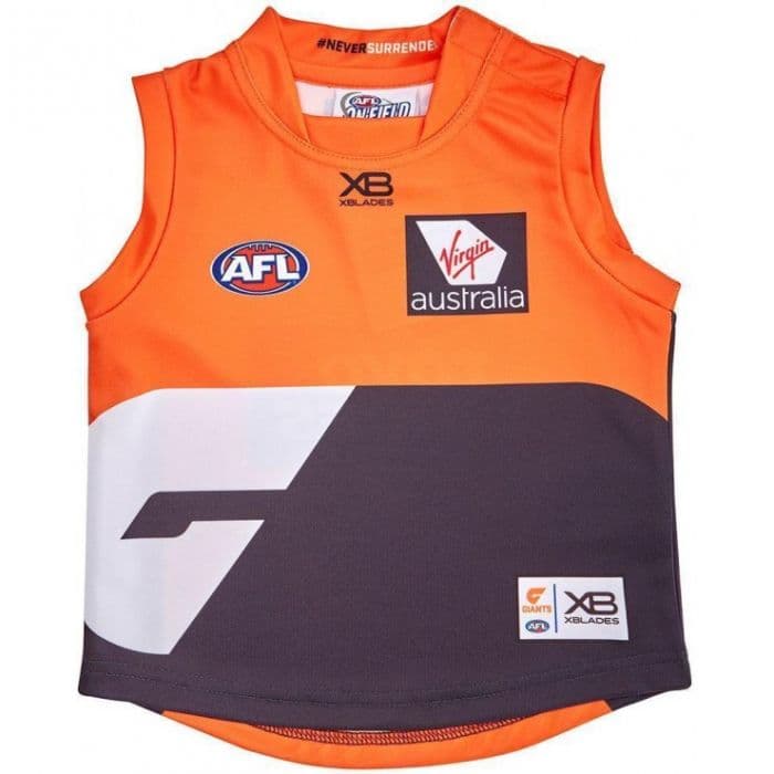 Details about   GWS Giants AFL 2020 AFL XBlades Kids Home Guernsey Jersey Sizes 6-16! 