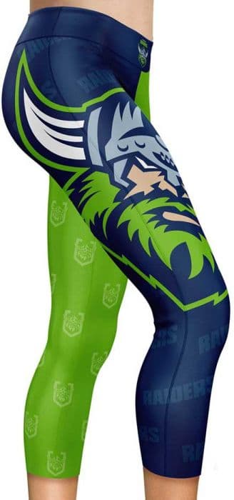 Canberra Raiders NRL Ladies Leggings Tights Compression Active Wear 