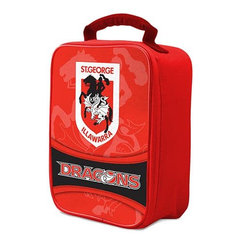 St George Illawarra Dragons NRL Red Printed Insulated Lunch Box Cooler Bag New 