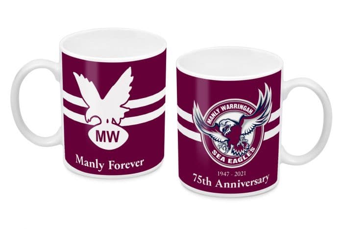 Manly Warringah Sea Eagles 75th Anniversary Special Edition NRL Ceramic Mug 