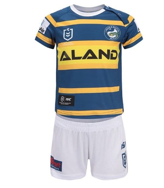 Parramatta Eels NRL ISC Toddlers Home Jersey Set Size 0-4 T8 