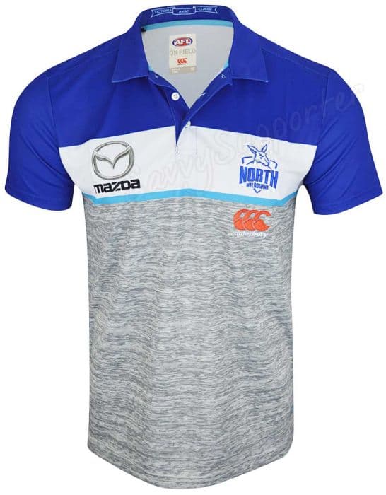 North Melbourne Kangaroos AFL Mens Premium Polo Shirt Sizes S-3XL BNWT 