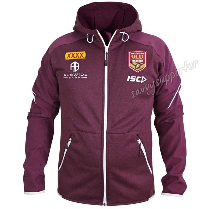 Queensland Maroons State of Origin 2018 NRL Tech Pro Hoody Jacket Mens & Ladies 
