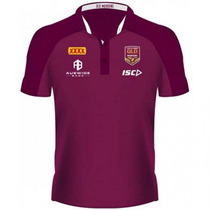 QLD MAROONS 2019 MEN'S STATE OF ORIGIN PERFORMANCE POLO SHIRT RUGBY XL 2XL NEW 