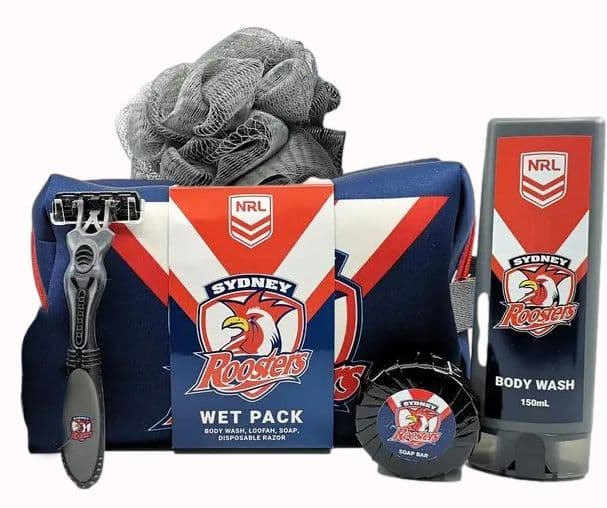 Bag Body Wash Razor Soap Loofah Brisbane Broncos NRL Toiletry Gift Set 