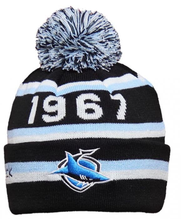 Cronulla Sharks NRL 2021 Dynasty Adult Turnover Knit Beanie Hat/Cap! 