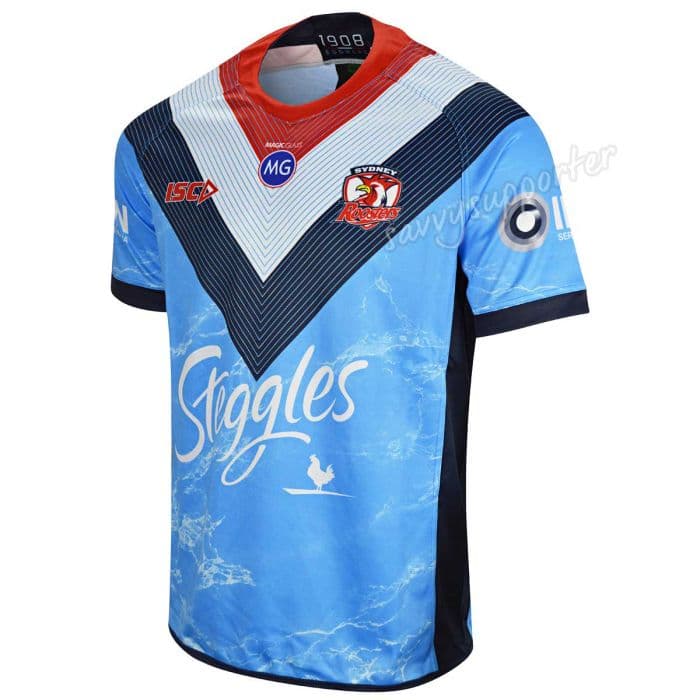 Sizes S to 3XL Sydney Roosters NRL Platinum Training Tee 