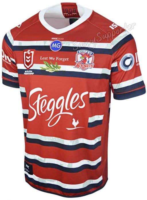 Sydney Roosters 2020 Anzac Jersey Sizes Small 7XL Available NRL ISC In Stock 