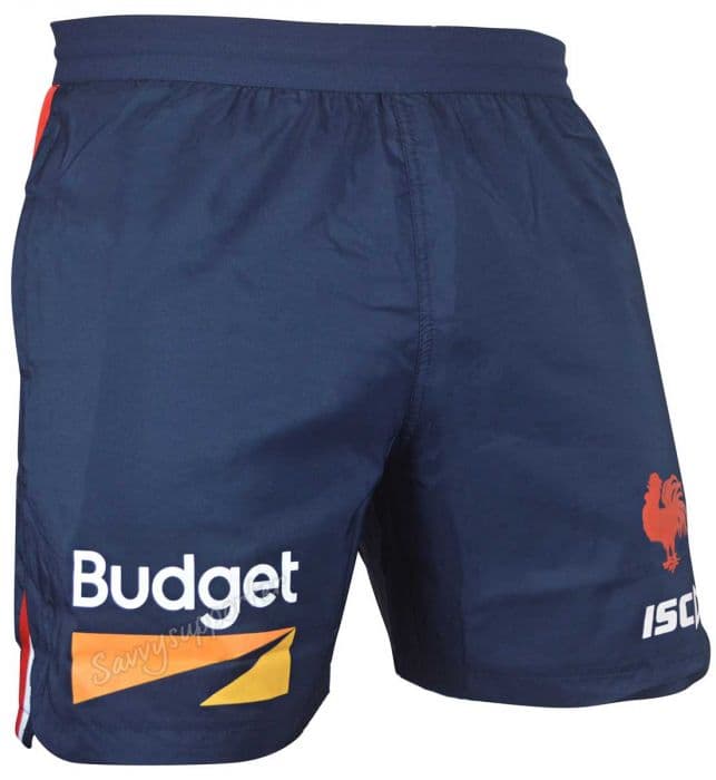 Sydney Roosters Mens Kids QLD Navy NRL 2020 Gym Training Shorts 