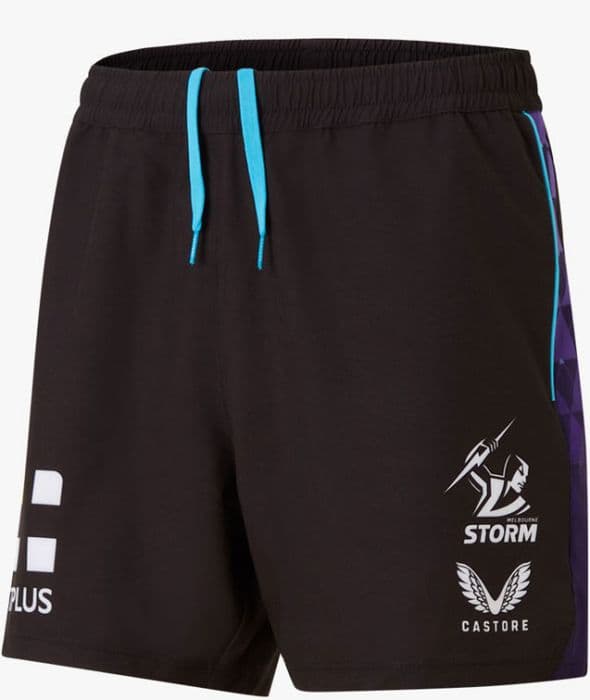 NRL Supporter Footy Shorts Training Kids Youth Adults Melbourne Storm 