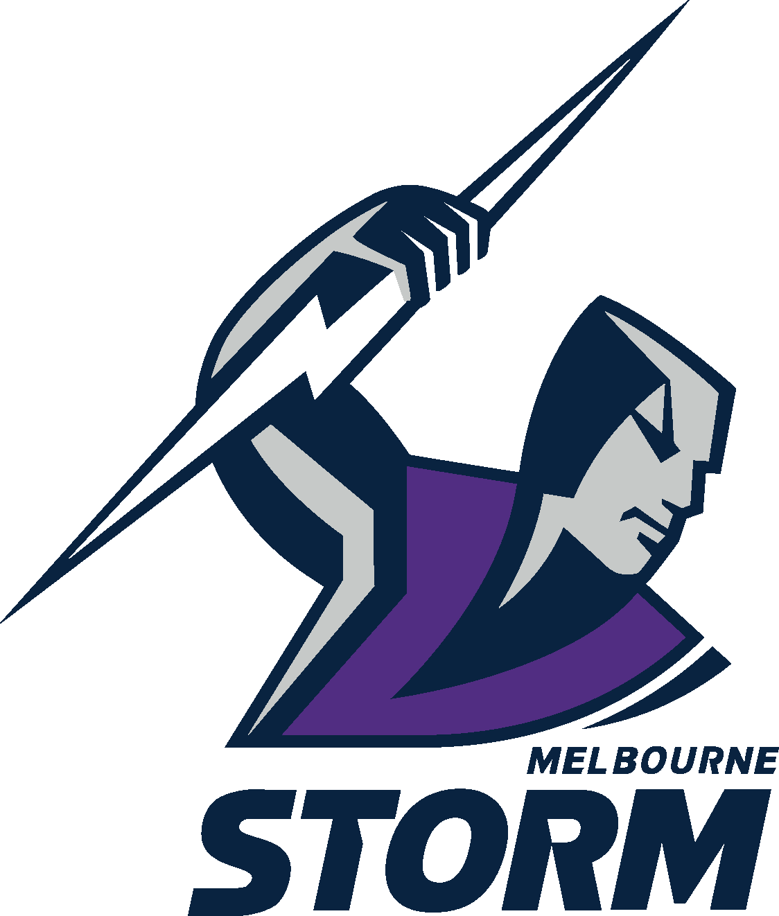 NRL Team Name Lettering Decal Car Sticker Melbourne Storm 